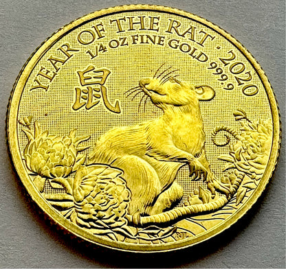 2020 Lunar Year of Rat 1/4 Ounce Gold Coin