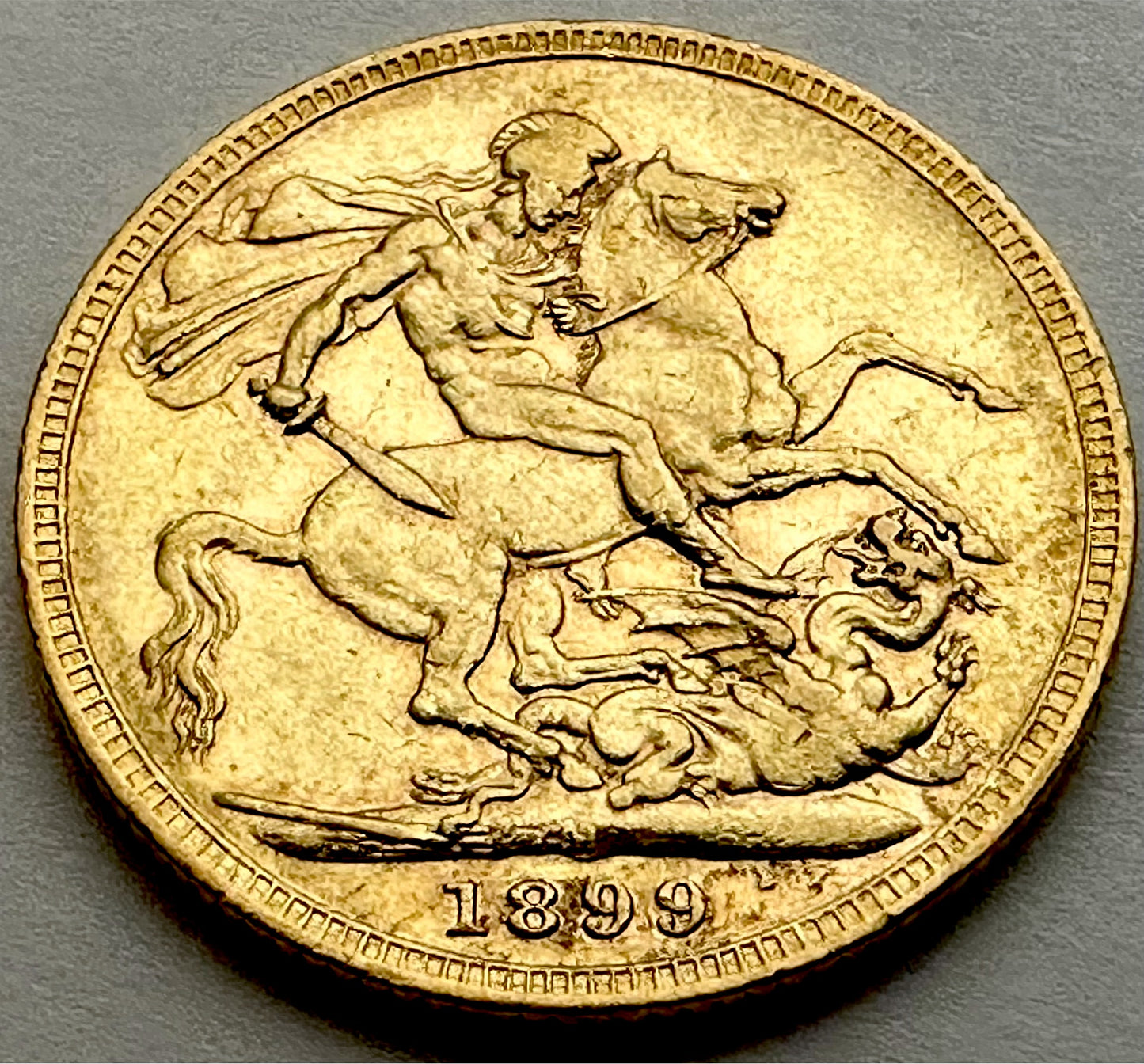 1899 Victoria Veiled Head Gold Full Sovereign - Melbourne