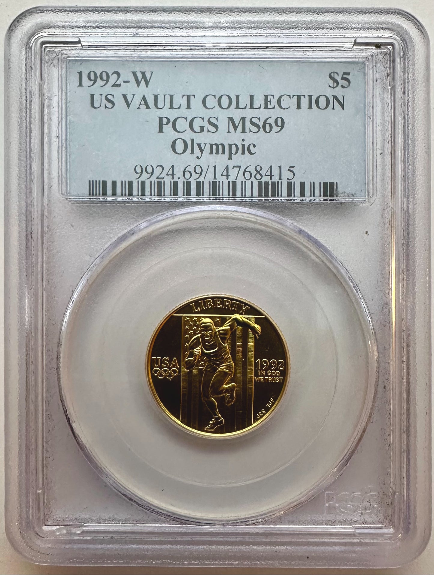 1992 The United States of American Olympic $5 - PCGS MS69