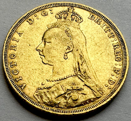 1890 Sydney Victoria Jubilee Head Full Sovereign