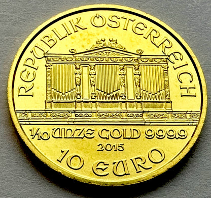 2015 Austrian 1/10oz Philharmonica Gold Coin