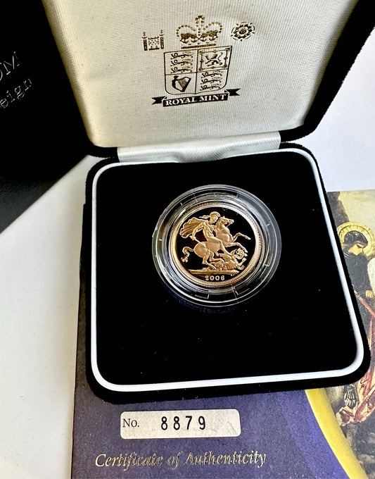 2006 Gold Proof Sovereign - Boxed and COA