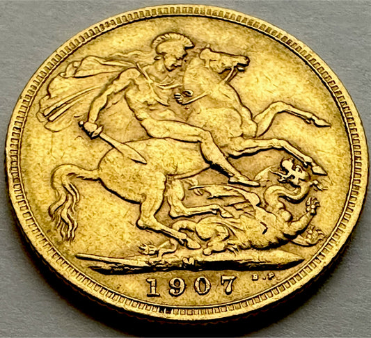 1907 King Edward VII Full Sovereign - Melbourne