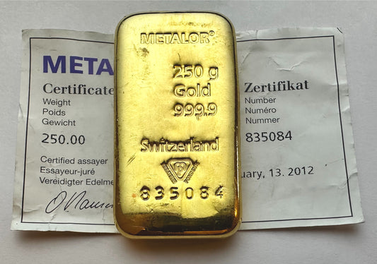 Matalor 250Gram Gold Cast Bar - SN 835084