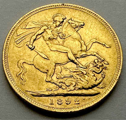 1892 Victoria Jubilee Head Full Sovereign