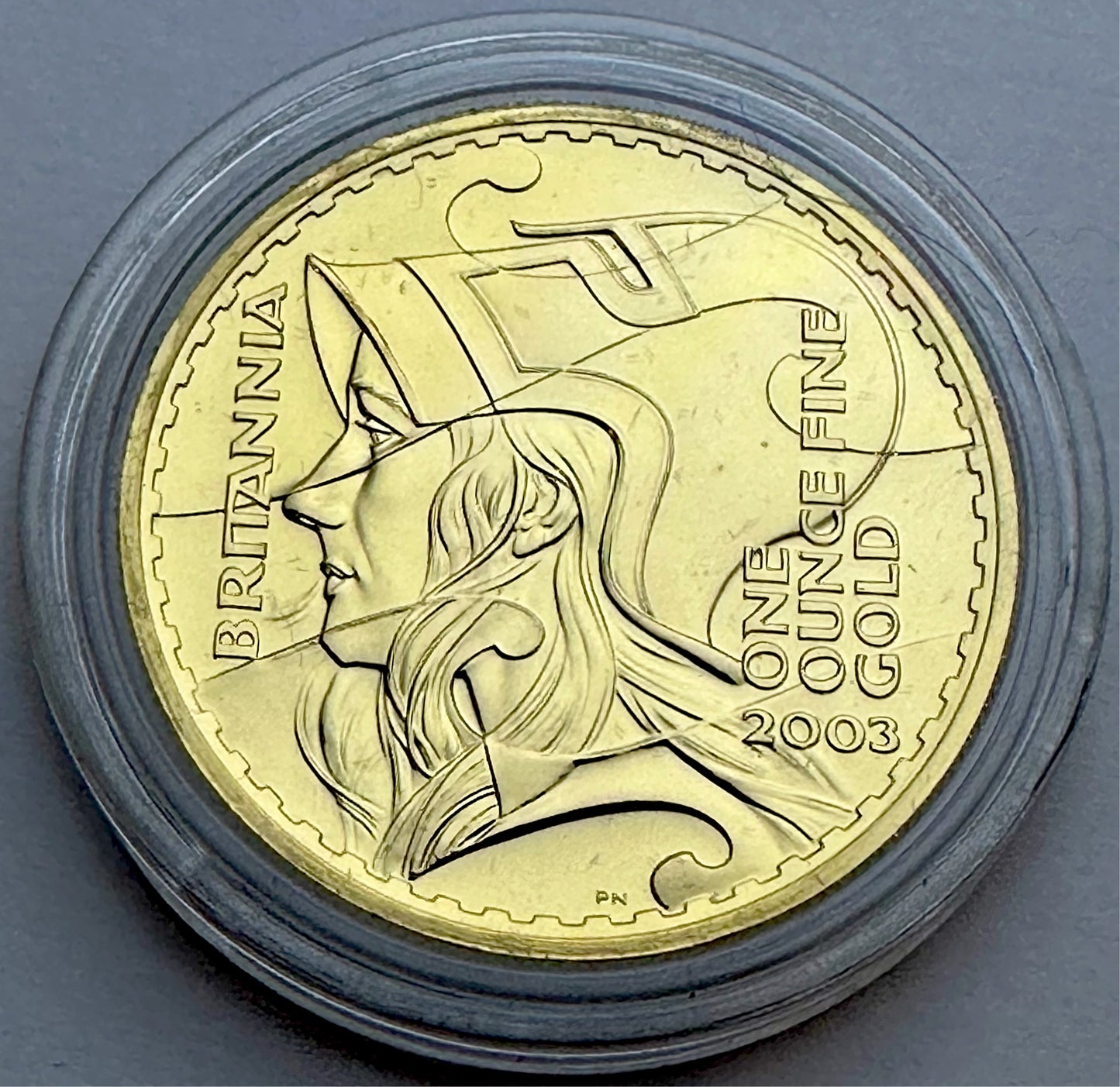 2003 1 Ounce Gold Britannia in Capsule