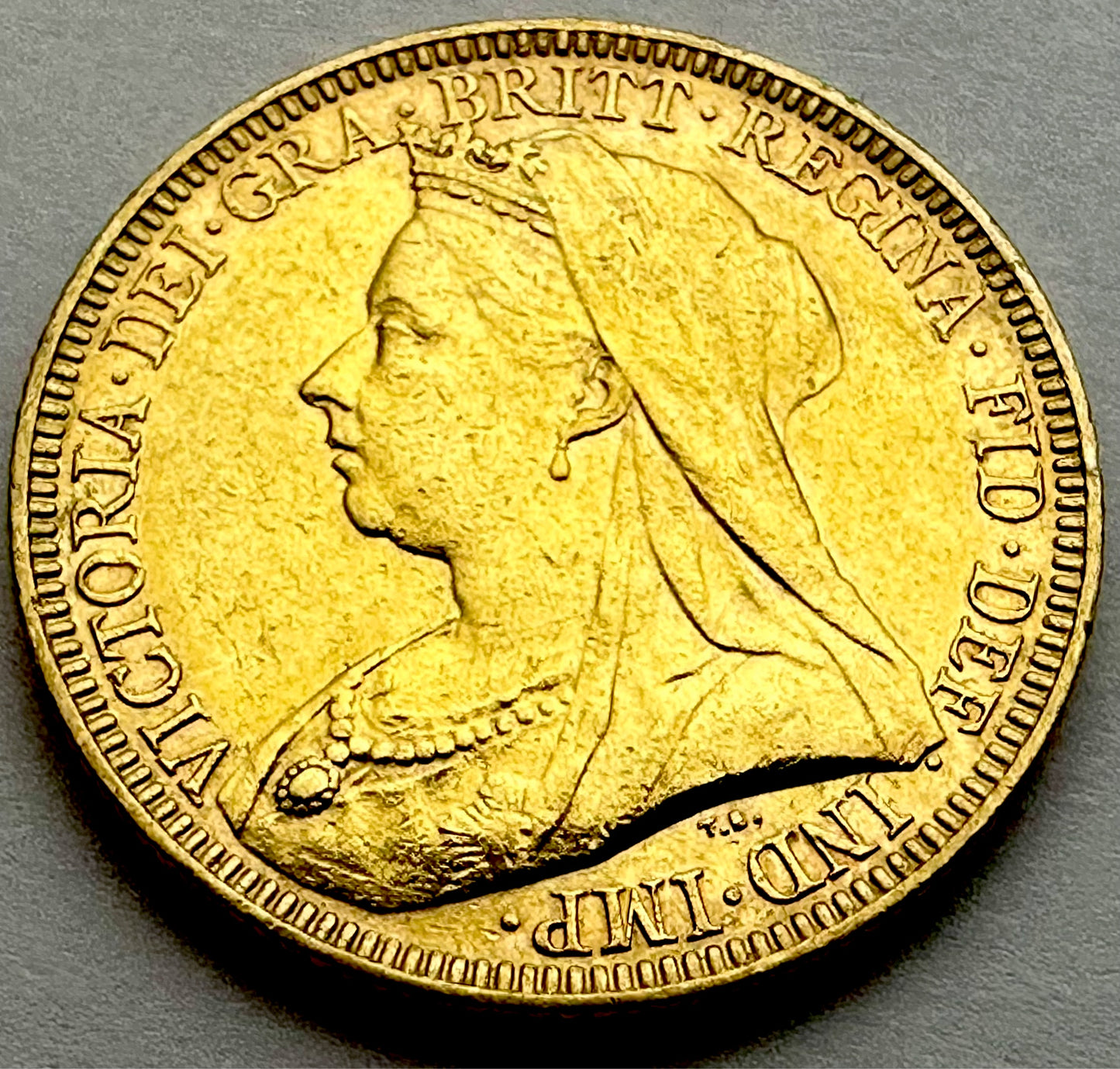 1893 Melbourne Victoria Veiled Head Full Sovereign