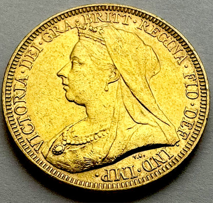 1893 Melbourne Victoria Veiled Head Full Sovereign