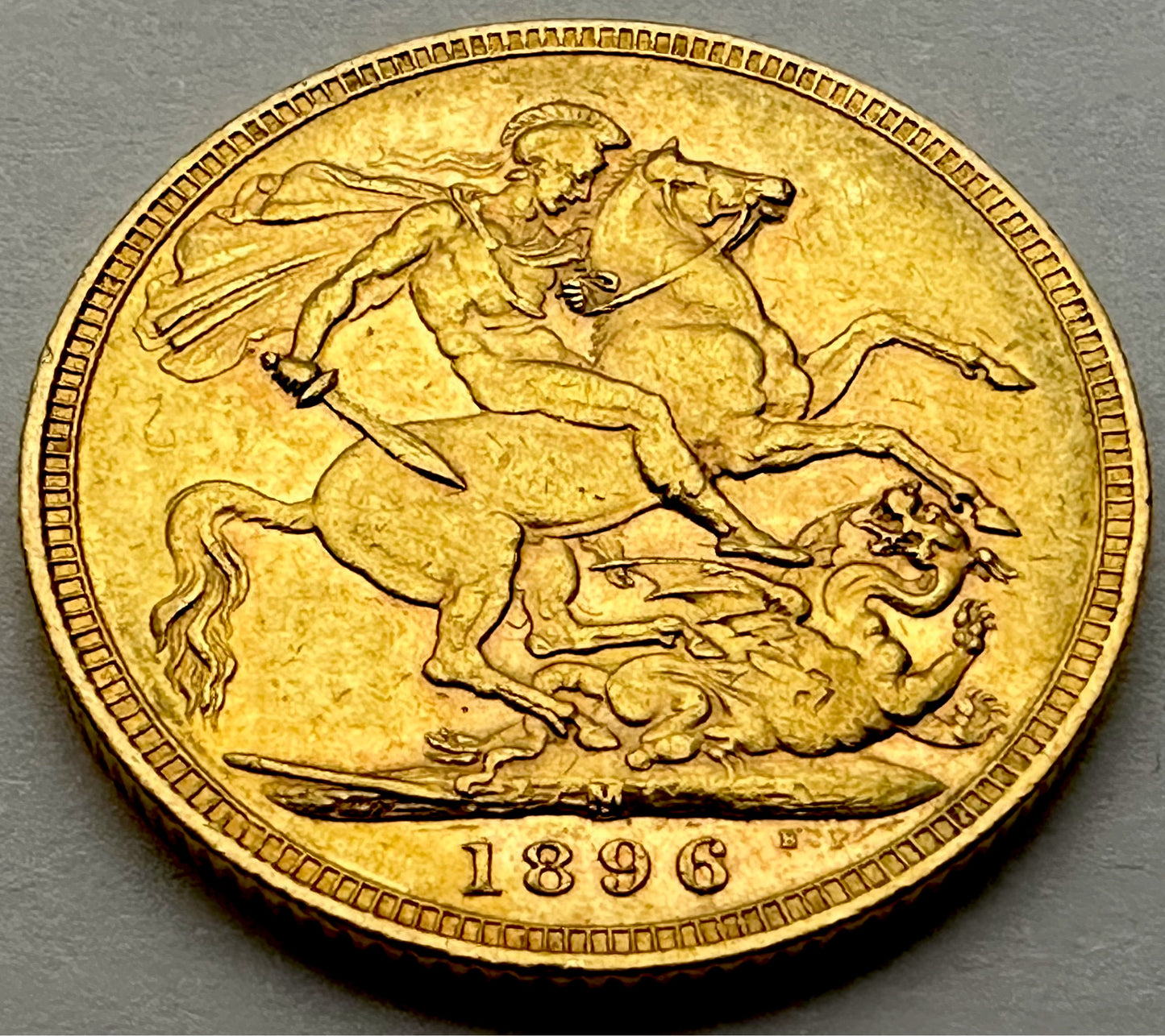 1896 Melbourne Victoria Veiled Head Gold Full Sovereign