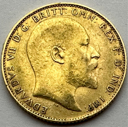 1909 King Edward VII Gold Full Sovereign